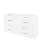 8-Drawer Double Dresser Bedroom Cabinet Storage Organizer for Home Hallway
