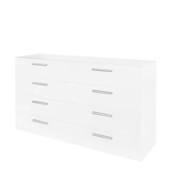 8-Drawer Double Dresser Bedroom Cabinet Storage Organizer for Home Hallway