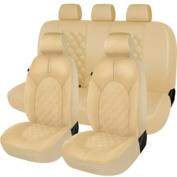 Luxury PU Leather Car Seat Covers Full Set Waterproof Seat Protectors with Split Bench Seat Covers for Cars Universal Cars Inte