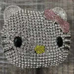 Cute Cartoon Hello Kitty Rhinestone Mini Bag Anime Full Of Diamonds Dinner Bag Handmade Diamond Lady's Clutch Girls Xmas Gifts