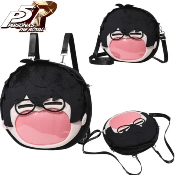 Persona5 Plush Bigmouth Bag Cartoon Amamiya Ren Itabag Translucent Badge Showcases Anime Merchandise for Holiday Gifts