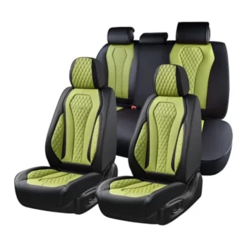 Full Set Car Seat Covers Green Waterproof Luxury Auto Seat Protector Fit for Most Cars