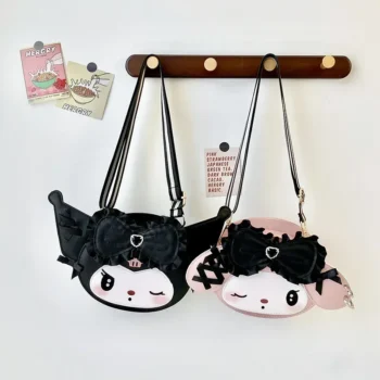 Kawaii Kuromi Shoulder Bag cartoon Anime Melody Lovely Three-dimensional Crossbody Sweet Student Versatile Cartoon Bag New