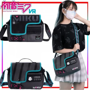 New Hatsune Miku Crossbody Bag Cartoon Hatsune Miku Magnetic Tote Bag Anime Goods Collaboration Holiday Gift Commuting