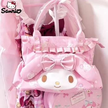 Sanrio Cute My Melody Shoulder Bag Large Capacity Travel Handheld Portable Casual Commuter Crossbody Bag Anime Surrounding Girls