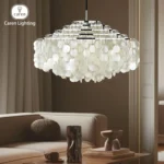 Coquillage Seashell Shell pendant light Danish Vintage Mid-Century CHANDELIER Retro Scandinavian Design Ceiling Lamp fun light