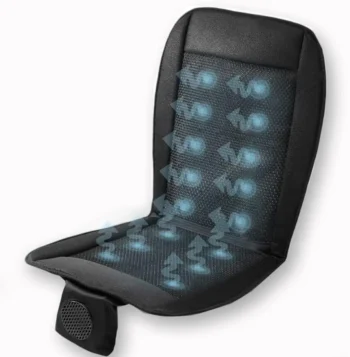 Adjustable Temperature Cooling Car Seat Cover, Black Automotive Comfortable Cushion for Summer Relief (1 Pack)