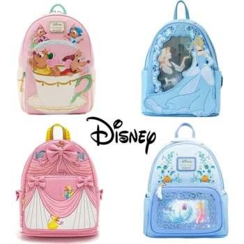 Loungefly Disney Cinderella Series Princess Lenticular Gus and Jaq Teacup Mini Backpack