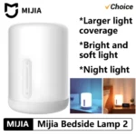 NEW MIJIA Bedside Lamp 2 Smart Table LED Night Light Colorful 400 Lumens Bluetooth WiFi Touch Control for Apple HomeKit Siri