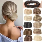 Elastic Synthetic Hair Bun, Clip in Hairpiece Updo Ponytail Extension for Women