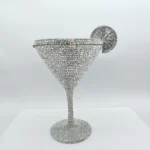 High Quality Goblet Shape Luxury Martini Cocktail Crystal Studded Dinner Bag Diamond Clutch Rhinestone Women Evening Bag